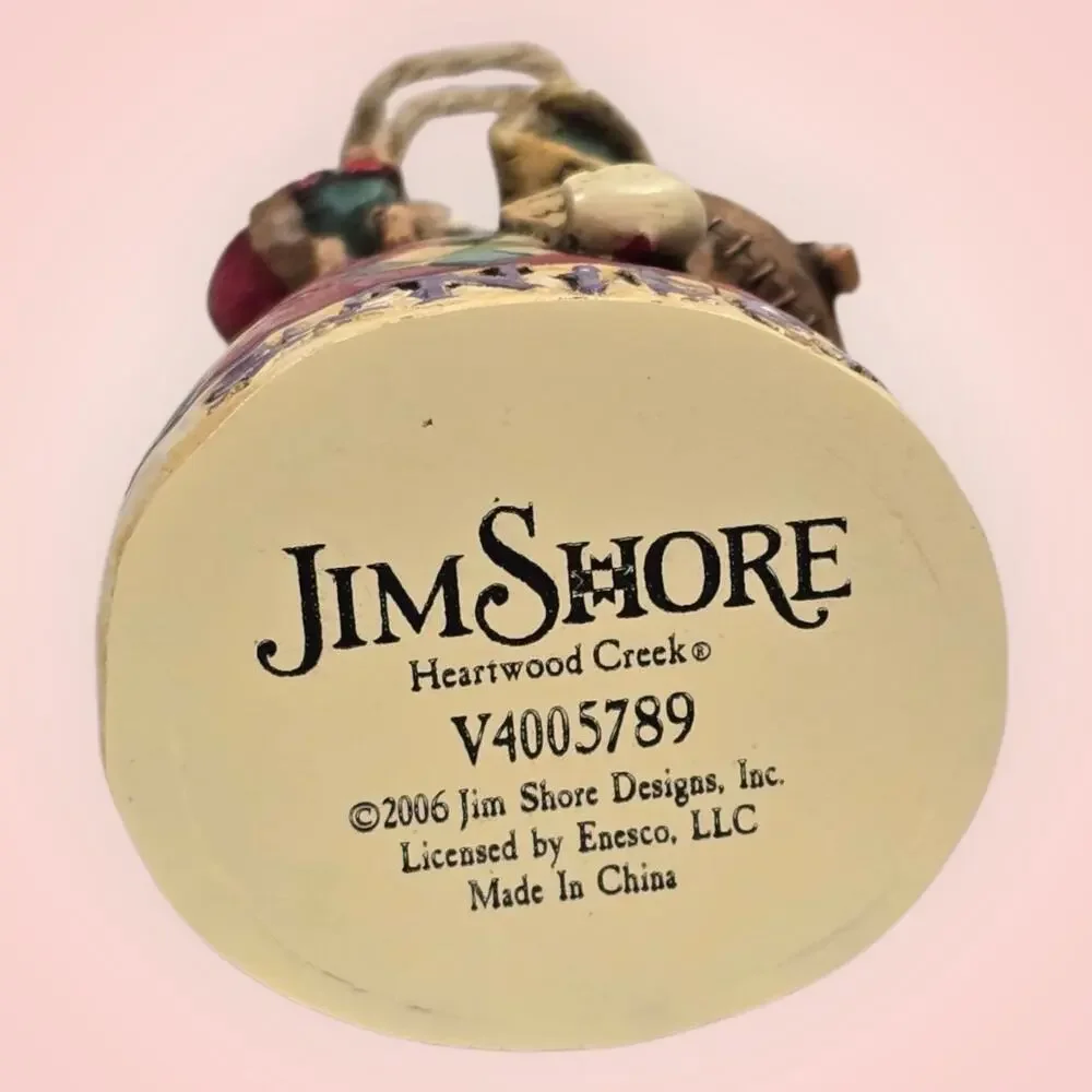 Jim Shore Heartwood Creek He Knows Naughty / Nice Santa 2006 Double Sided Enesco